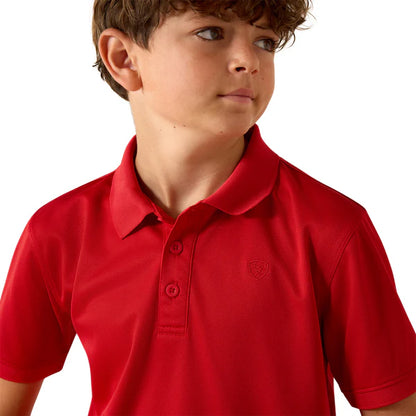 Ariat Youth Tek Polo - Scarlet