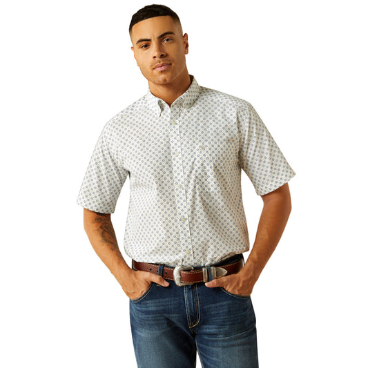 Ariat Classic Fit Shawn S/S Shirt - White