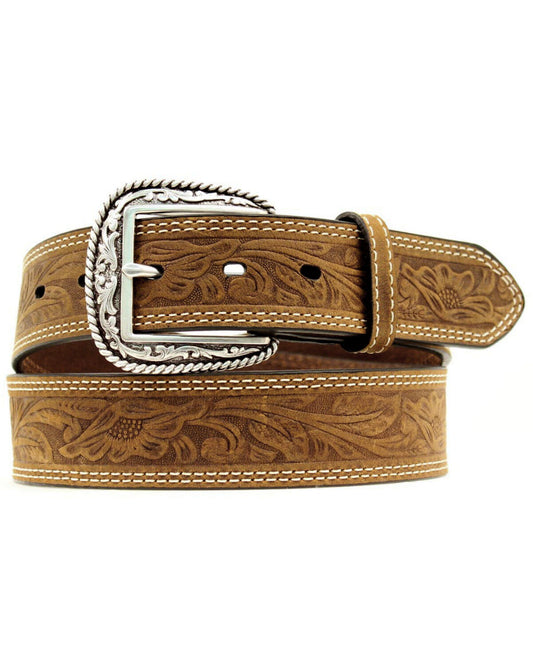 Ariat Men’s Double Stitch Western Belt - Brown