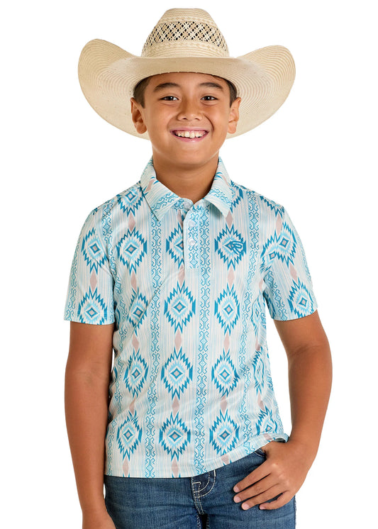 Rock&Roll Youth Aztec Polo - Caribbean