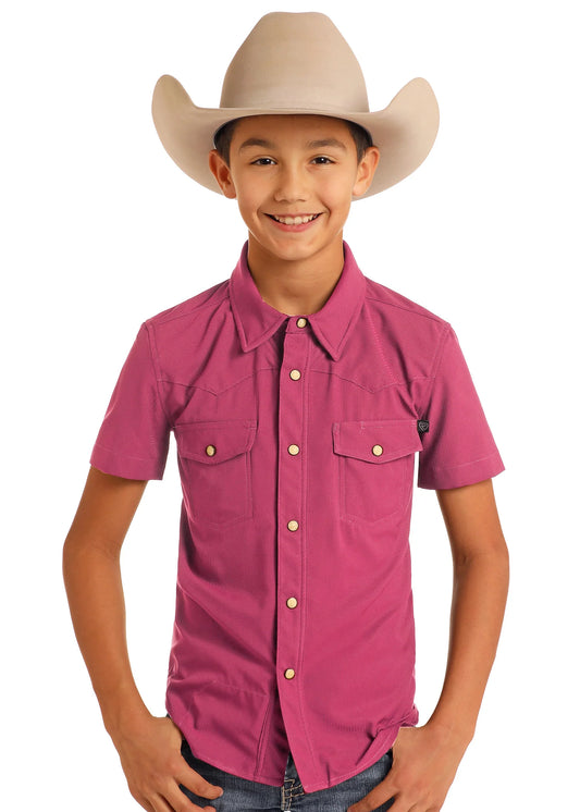 Rock&Roll Youth Denim TEK Ripstop Snap - Hot Pink
