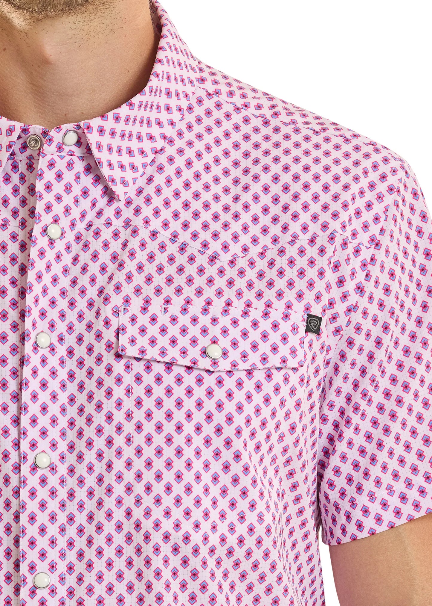 Rock&Roll TEK Mesh Mini Geo Print - White