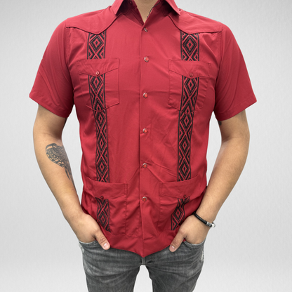 Men's Performance Guayaberas - Red