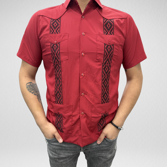 Men's Performance Guayaberas - Red