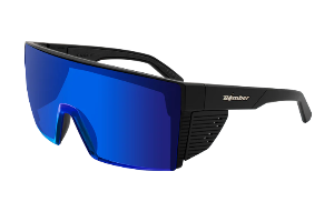 Bomber - Buzz Z87+ Johnny Matte Black / Blue Mirror Sunglasses