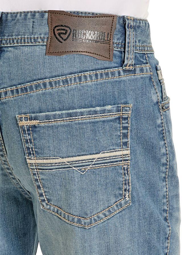Rock&Roll Denim Relaxed Boot Cut Jean - Ladder Stitch