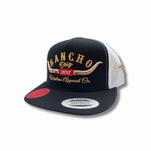 Rancho Original Hat - Longhorn Black/White