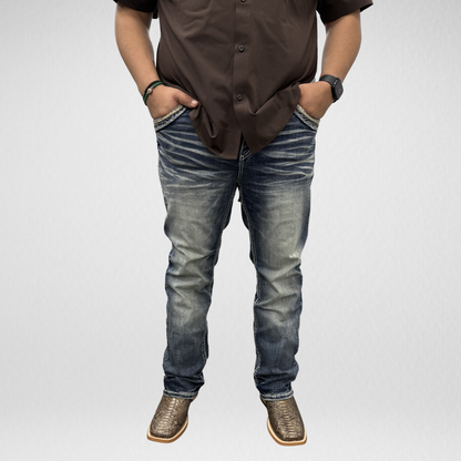 Men's Rock in L.A. Slim Straight Boot Denim (R-373)