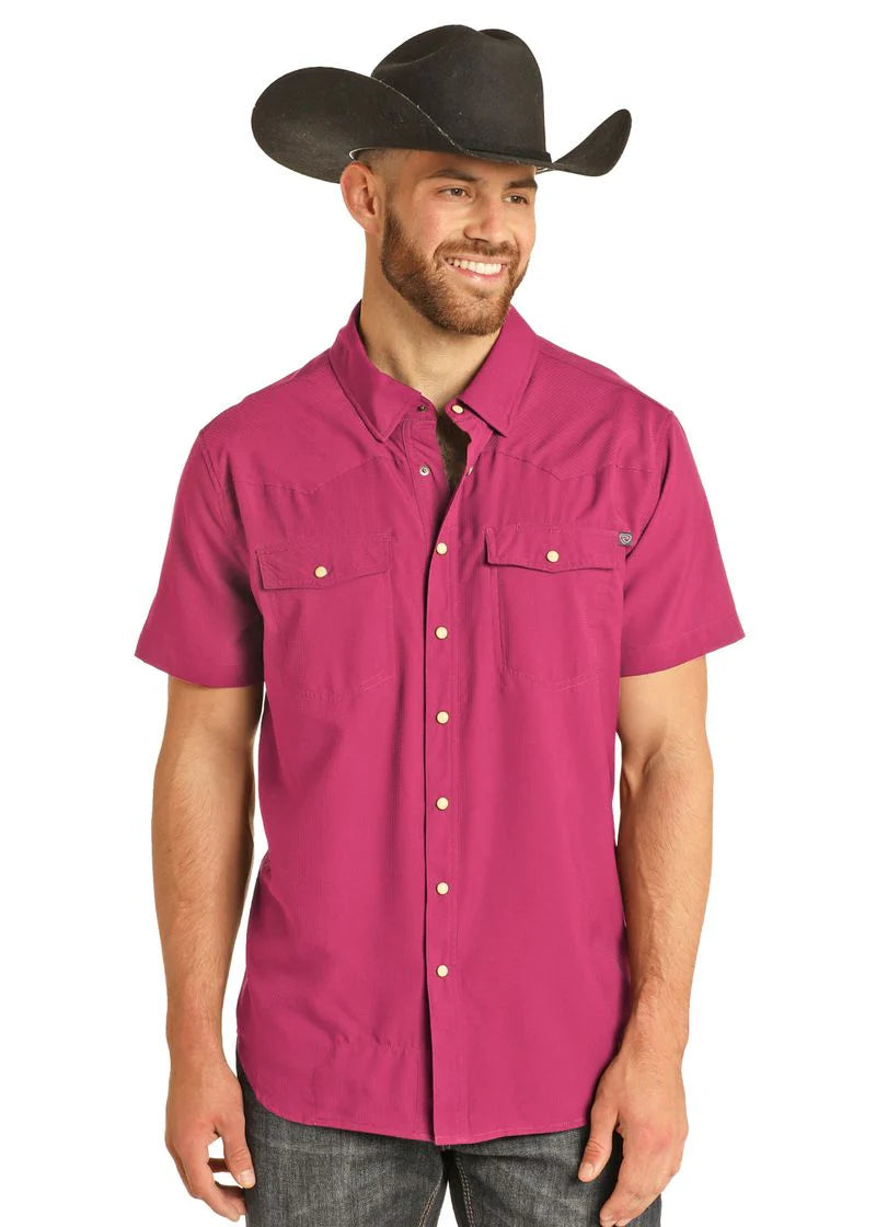 Rock&Roll Denim TEK Ripstop Snap - Hot Pink