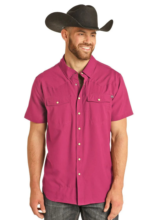Rock&Roll Denim TEK Ripstop Snap - Hot Pink
