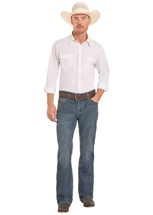 Rock&Roll Denim Relaxed Boot Cut Jean - Rope Stitch