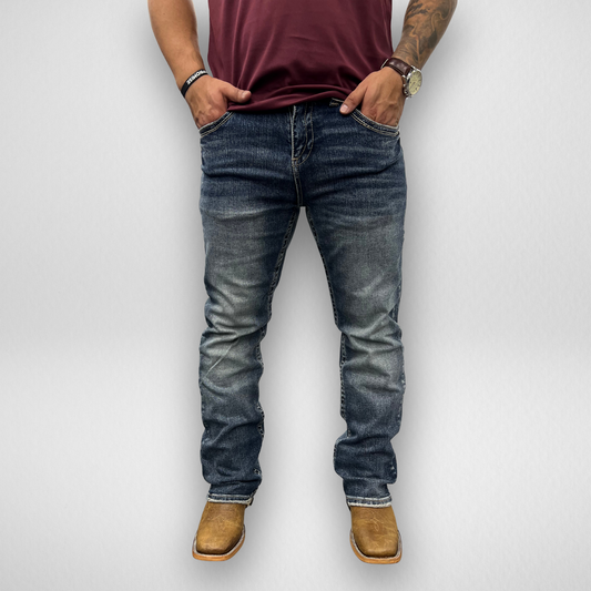 Men's Western Blue Classic Modern Boot Denim (W-416)