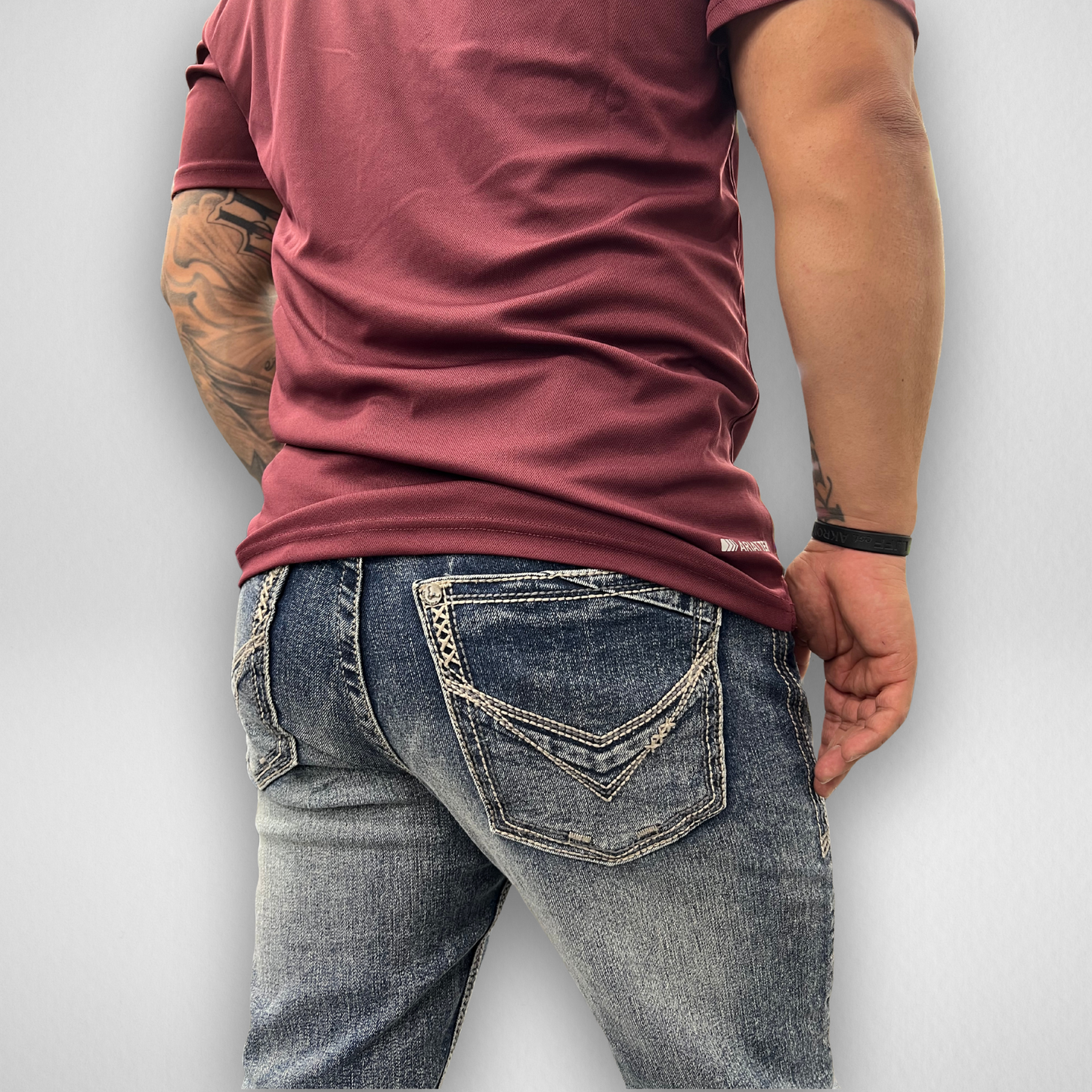 Men's Western Blue Classic Modern Boot Denim (W-427)