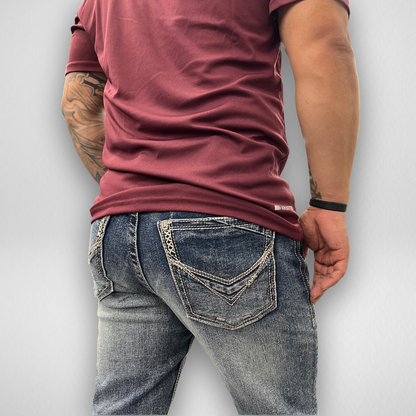 Men's Western Blue Classic Modern Boot Denim (W-427)