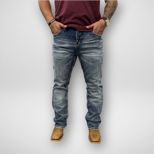 Men's Western Blue Classic Modern Boot Denim (W-427)
