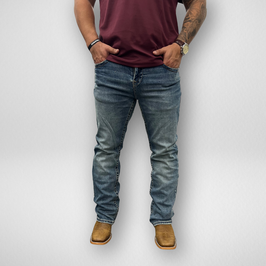 Men's Western Blue Classic Modern Boot Denim (W-438)