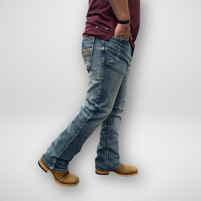 Men's Western Blue Classic Modern Boot Denim (W-438)